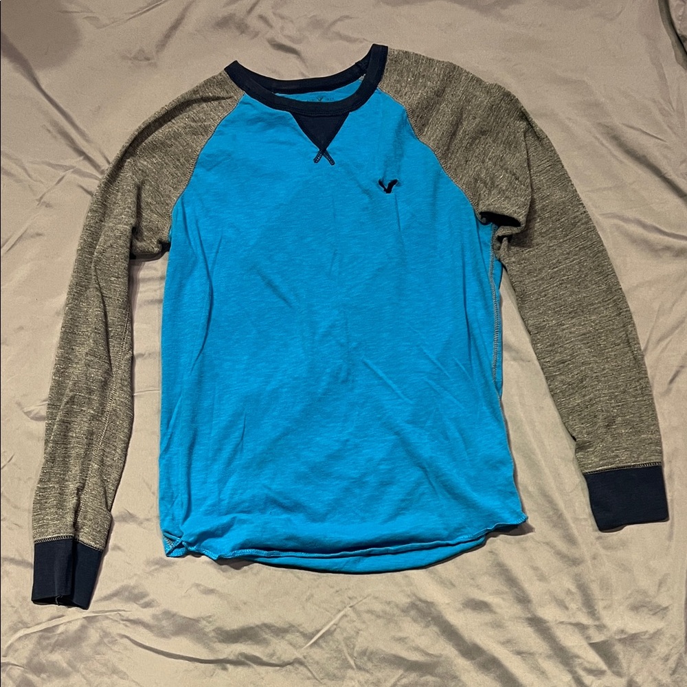 Heritage Blue and Gray Long Sleeve Tee